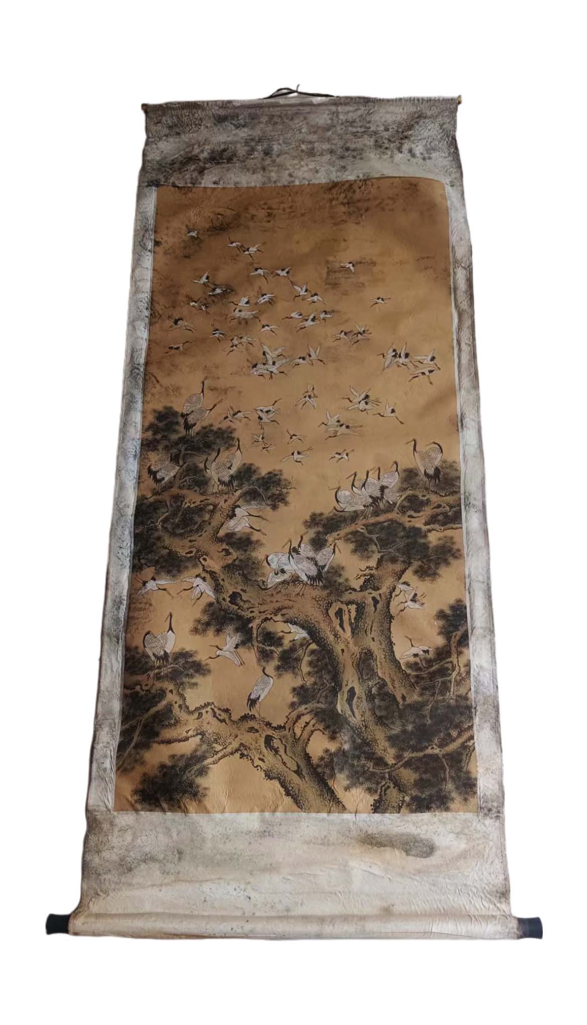 百鹤图1（尺寸146cm×70cm）